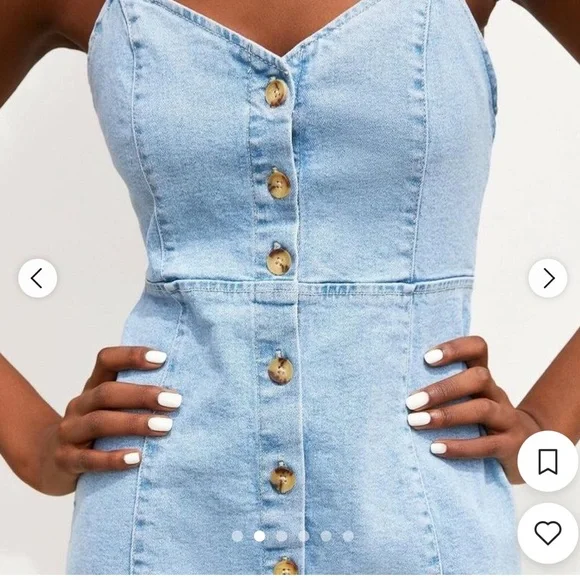 Zara Light Blue Denim Dress size Small - Picture 3 of 11